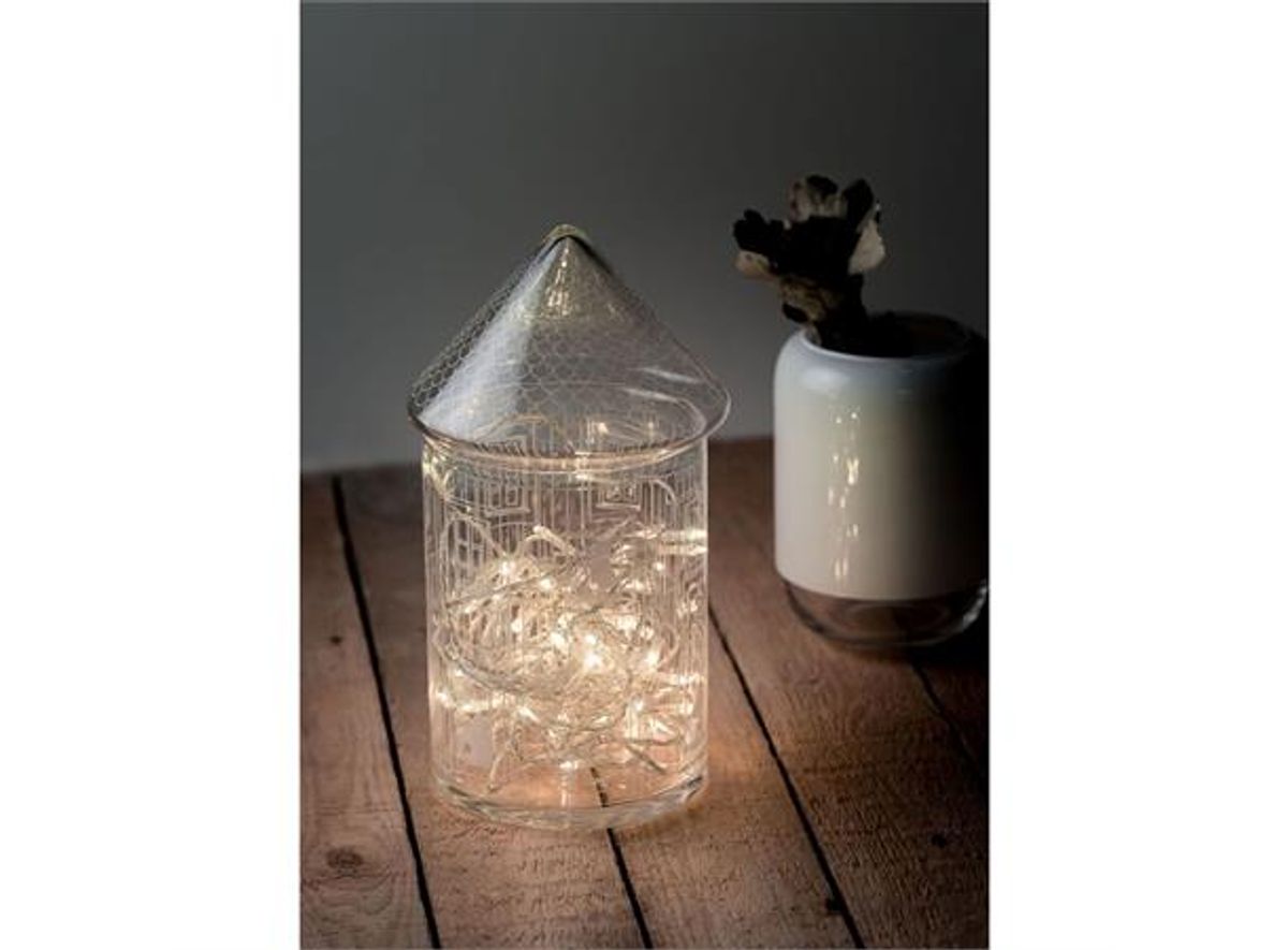 Mummi glasskrukke med lokk - Mummihuset 15x30cm Mummihuset